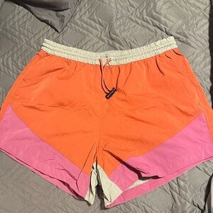 lululemon athletica Orange and Pink Athletic Shorts